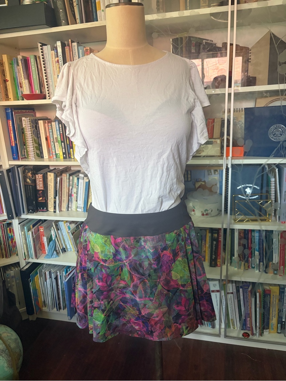 Side pleat high rise tennis skirt